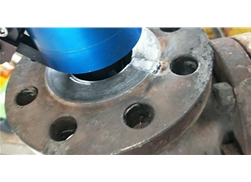Manual flange end face processing machine